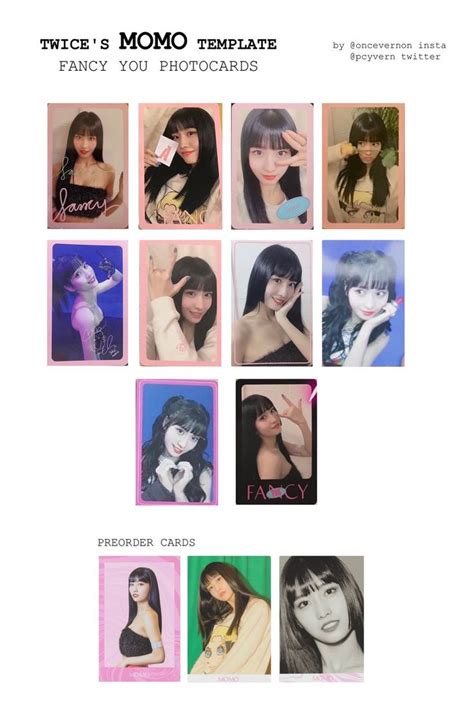 Momo Fancy You Template Photocard Fancy Photo Cards