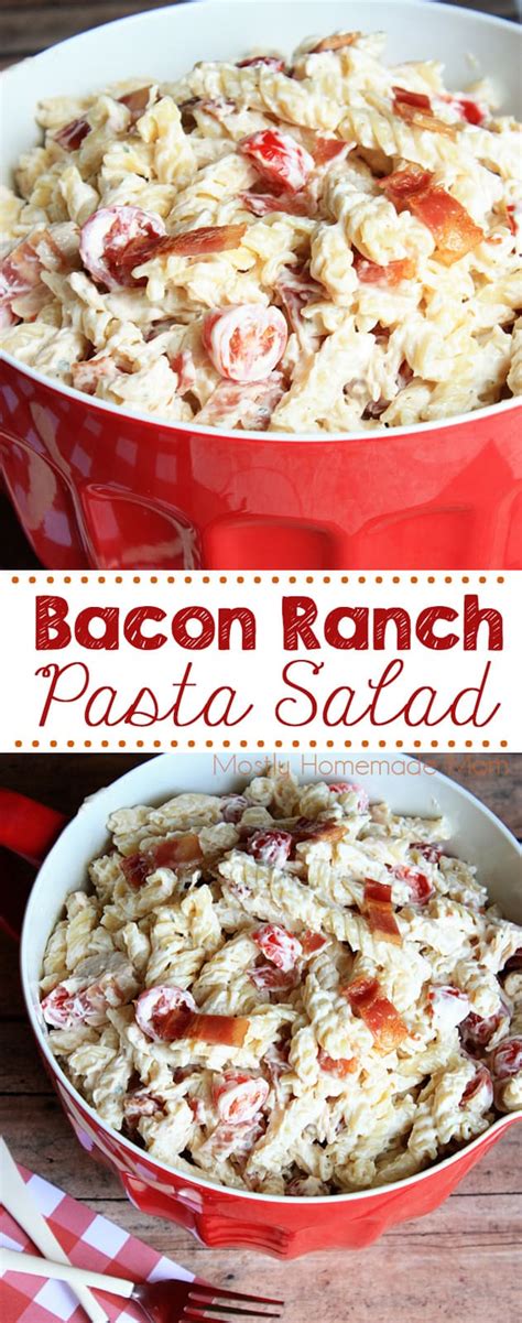 Bacon Ranch Pasta Salad Mostly Homemade Mom