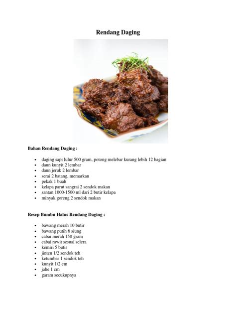 Teks Prosedur Rendang Daging Pdf