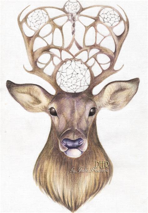 Deer Pencil Drawing By Juliabadeeva On Deviantart