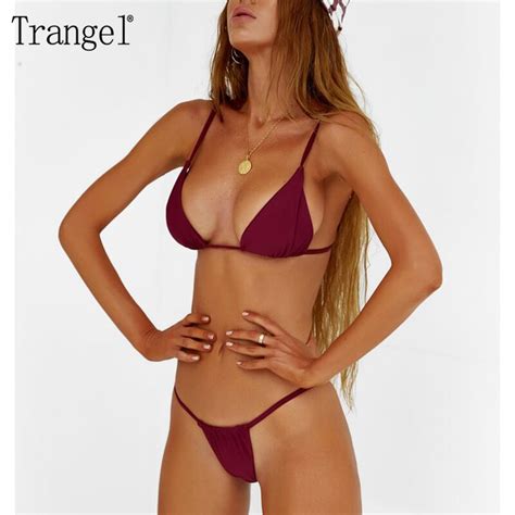 Trangel Bikini Mujeres Traje De Ba O Sexy Bikini Brasile O