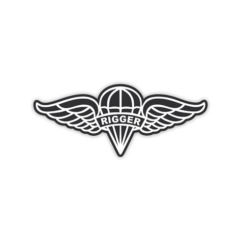 Rigger Parachute Badge Precision Cut Decal