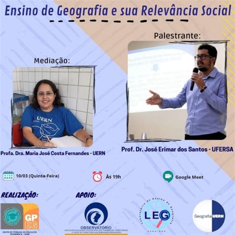 Eventos De Geografia Palestra Ensino De Geografia E Sua Relev Ncia