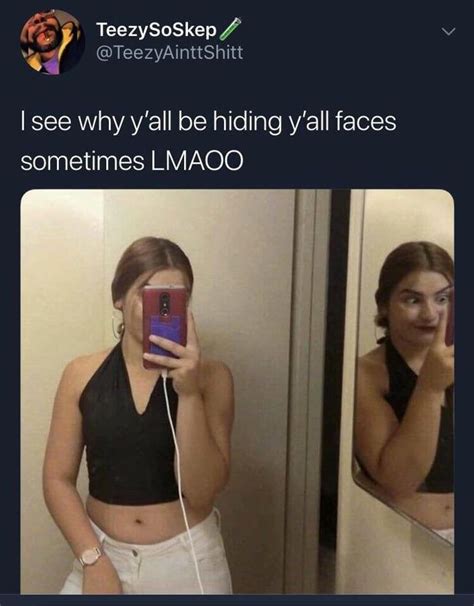 A Woman Taking A Selfie In Front Of A Mirror With The Caption I See Why