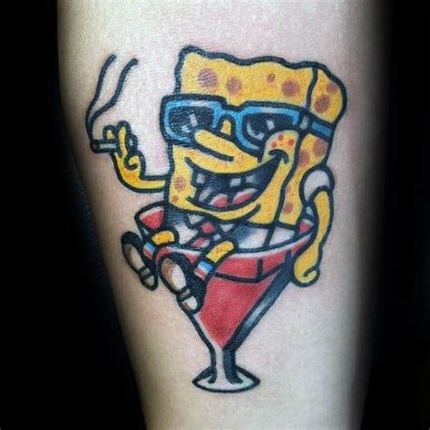 Spongebob Tattoo Designs For Men Cartoon Ink Ideas