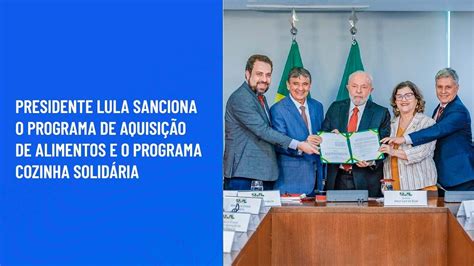 Governo Federal lança Programa Cozinha Solidária Atualidade Política