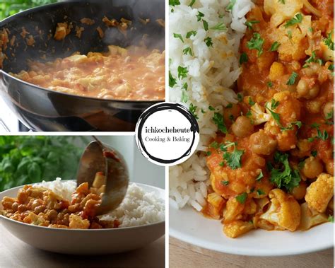 Schnelles Blumenkohl Curry Mit Kichererbsen Ichkocheheute De