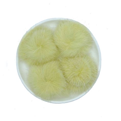 Aplique Pompom Pelinho M Dio Metade Amarelo Beb Cm Apliqueme