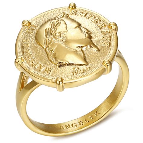 Bobijoo Jewelry Ring Signet Ring Set With Napoleon Iii Coin Louis