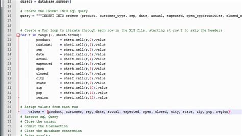 Import Data From Excel Into Mysql Using Python Youtube