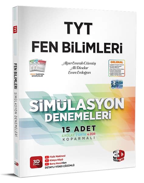 TYT 3D Simülasyon Fen Bilimleri Denemeleri Video Çözümleri 3D Yayınları