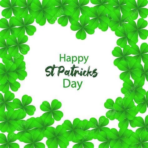 St Patricks Day Vector Hd Images St Patricks Day With Green Clover 12