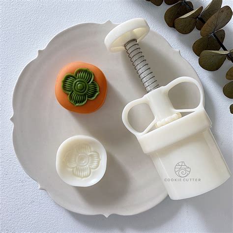 Mooncake Mold Persimmon Shape Mold Stamp Hand Press Chocolate Mousse