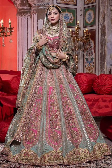 Pakistani Raw Silk Bridal Lehenga Choli Dress Bn1046 Abiti Indiani