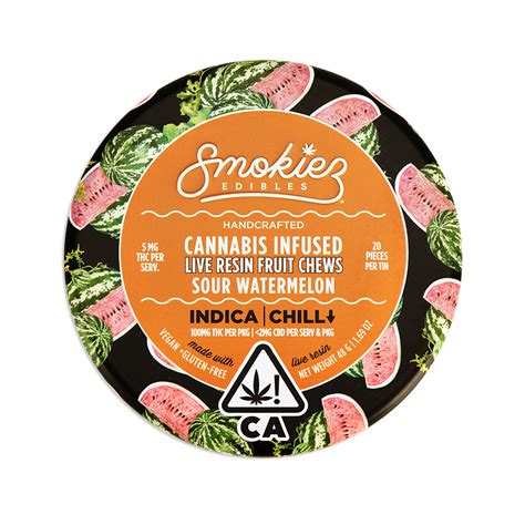 Buy Smokiez Sour Watermelon Indica Pk Mg Cookies Mission