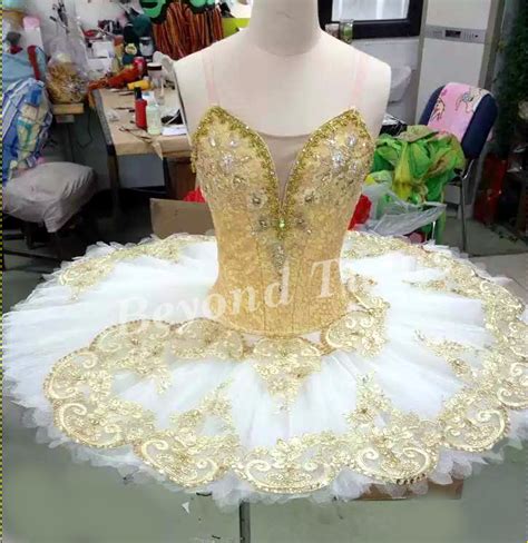 Unique Design Of Gold And White Platter Tutu