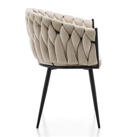 Krzes O Tapicerowane Plecione Latina Glamour Zaplatane Welurowe Be Owe Home Design