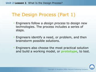 Unit The Engineering Process Lesson What Is The Design Process