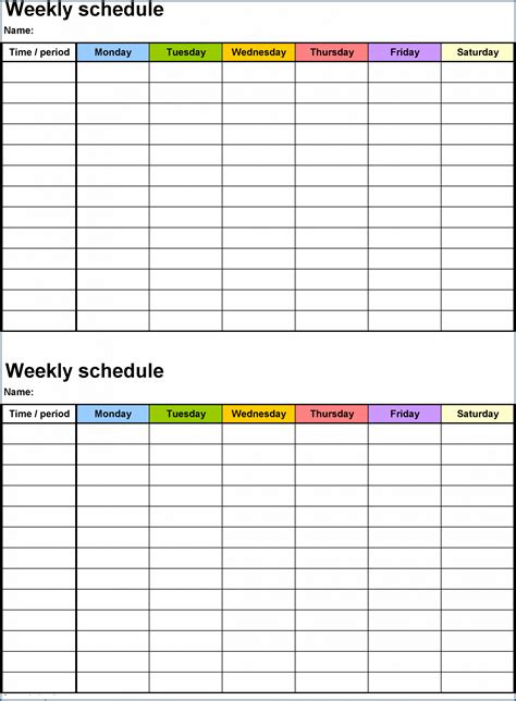 √ Free Printable Weekly Planner Template Excel