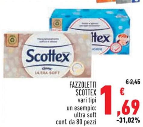 Offerta FAZZOLETTI SCOTTEX Vari Tipi Un Esempio Ultra Soft Conf Da 80