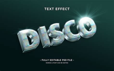 Premium Psd Disco Ball Text Effect Design