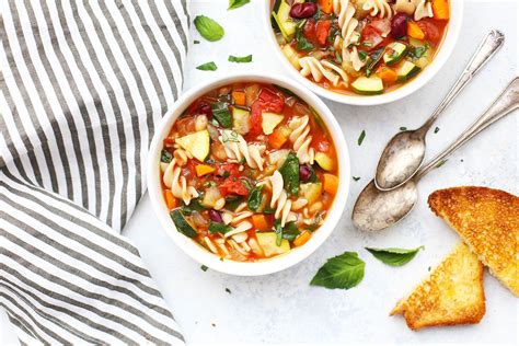 Simple Vegetable Minestrone Soup Gluten Free And Vegan • One Lovely Life