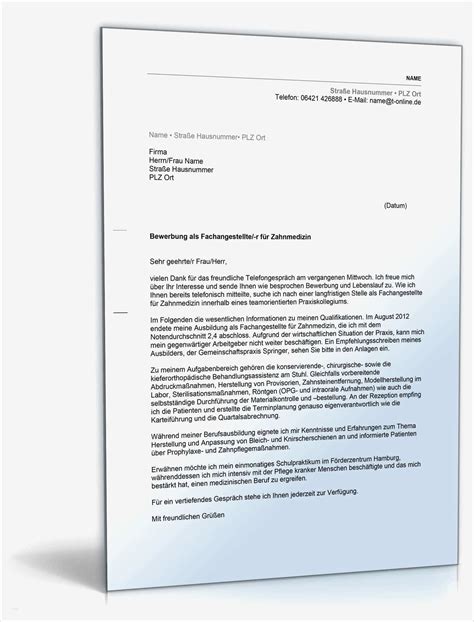 Bewerbung Zahnmedizinische Fachangestellte Vorlage S Anschreiben