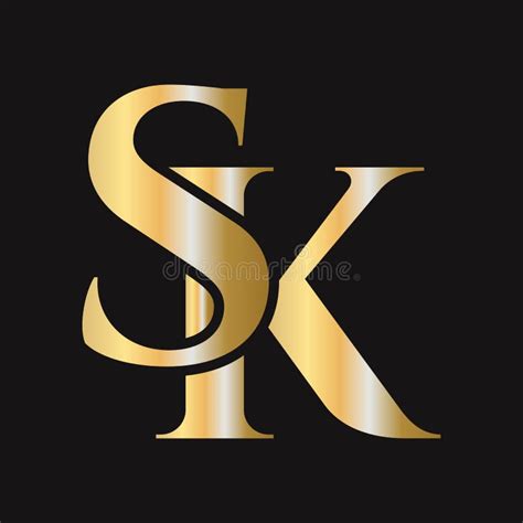 Initial Letter SK KS Logo Design Vector Template Monogram SK Logotype