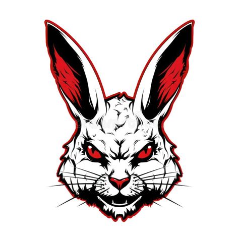 Evil Rabbit Portrait Of A Rabbit Devil Stock Illustration