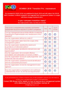 Sel Group Iso Transition Form Sel Group Ltd