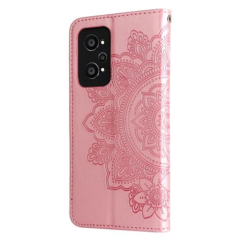 For OPPO Realme GT Neo2 7 Petal Flowers Embossed Flip Leather Phone