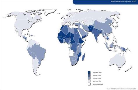 World Statistics And Facts World Illiteracy