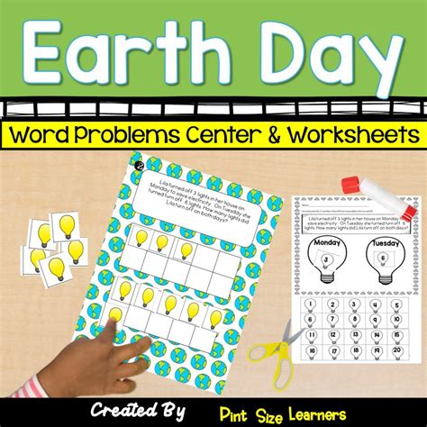 Earth Day Addition And Subtraction Word Problems Centers Worksheets