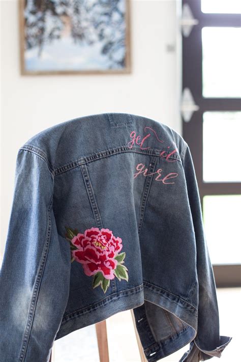 Make A Fabulous Diy Embellished Jean Jacket Flax And Twine Embellished Jeans Denim Design