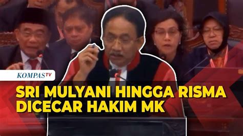 FULL Hakim MK Cecar Menteri Sri Mulyani Airlangga Hingga Risma Di