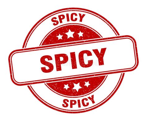 Spicy Stamp Spicy Label Round Grunge Sign Stock Vector Illustration