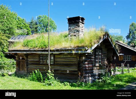 Ancient 18th Century Norwegian Houses Stock Photo Alamy