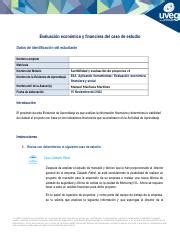 Ea Docx Evaluaci N Econ Mica Y Financiera Del Caso De Estudio Datos