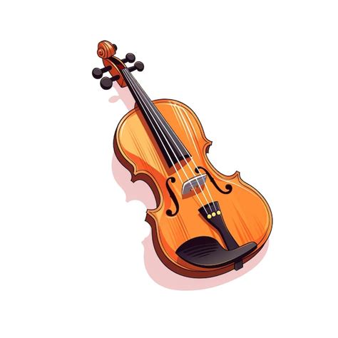 Ilustração de desenho animado de instrumento musical violino