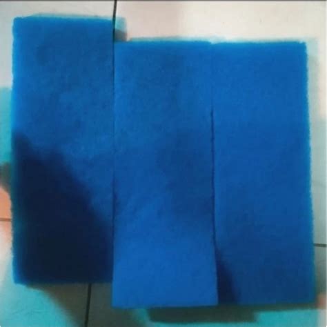 Jual Blue Wool Filter Busa Biru Filter Media Filter Aquarium Uk 25x10