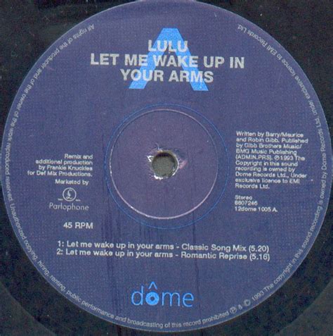 Lulu Let Me Wake Up In Your Arms 12 Curto Vinil Loja De Discos