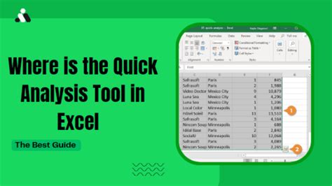 Where Is The Quick Analysis Tool In Excel The Best Guide Earn And Excel