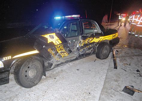 Deputy Injured In Crash Cruiser Heavily Damaged