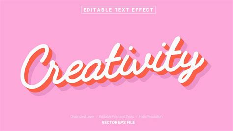 Premium Vector Editable Creativity Font Typography Template Text