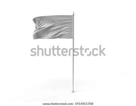 Waving Flag 3d Illustration Mockup Scene Stock Illustration 1914451708