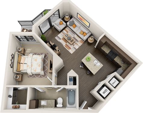 Download 3d Floor Plan Image Apartment 3d Floor Plans Png Image With