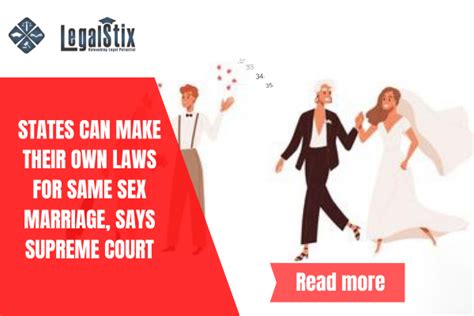 Legalstix Law School Blogs States Can Make Their Own Laws For Same Sex Marriage Says