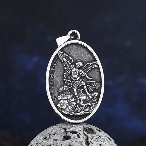 2023 New Stainless Steel Catholic Patron Saint Pendant Michael St