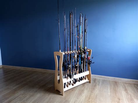 Fishing Pole Holder / Fishing Rod Rack / Standing Organizer - Etsy