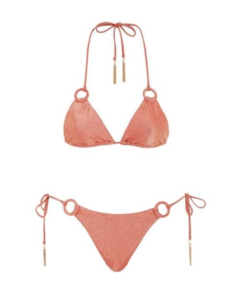 Zimmermann Devi Lurex Ring Tie Bikini Reversible